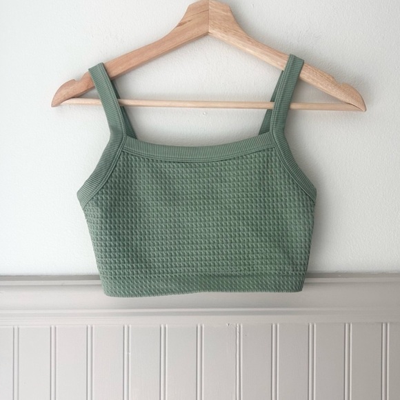 Altar'd State Tops - Altar'd State XS Sage Green Textured Crop Top